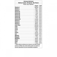 Multivitamínico Max Titanium Multimax Complex - 90 Cápsulas - Foto 2