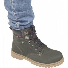Bota Adventure Azimute Pedra em Couro e Palmilha Gel - Adulto - Foto 4