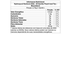 Hydroxycut Hardcore Elite Muscletech - Chá Gelado de Pêssego - 20 Sachês - Foto 2