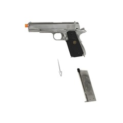 Pistola Airsoft GBB WE 1911 MEU Gen2 Cromada 6mm + 2 Gás Nautika Taikoon Green + Munição BB King - Foto 7