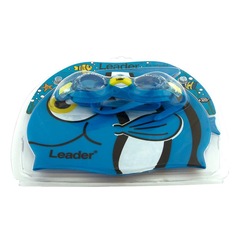 Kit de Natação Leader Óculos de Natação + Touca - Infantil - Foto 2