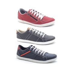 Sapatênis Stop Calçados EJ - Masculina - 3 Pares - Foto 1