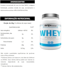 Whey Protein BRN Foods - Morango - 900g - Foto 2