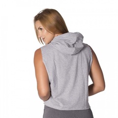 Blusa Cropped com Capuz Go Fit Rio Moletim - Feminina - Foto 2