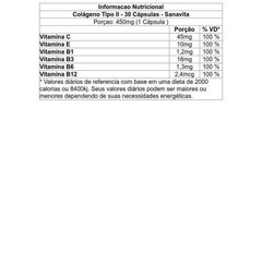 Colágeno Tipo II Sanavita - 30 Cápsulas - Foto 2