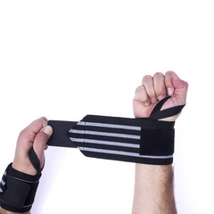 Kit Cross Training Corda Speed + Munhequeiras Profissional + Luva hand Grip Couro - Adulto - Foto 3