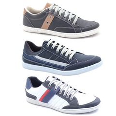 Kit Sapatênis Stop Calçados DT com 3 Pares - Masculino - Adulto - Foto 1