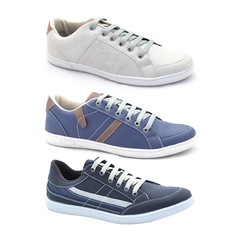 Kit Sapatênis Stop Calçados DN com 3 Pares - Masculino - Adulto - Foto 1