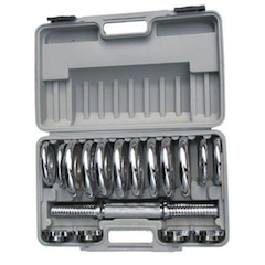 Kit Pelegrin: 2 Barras com Anilhas PEL-10CR Cromado - 15kg - Foto 1