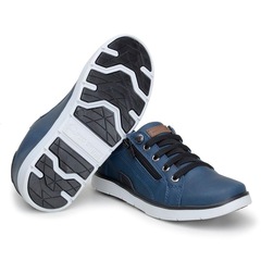 Sapatênis com Elástico e Zíper Pedway Casual Conforto - Infantil - Foto 1