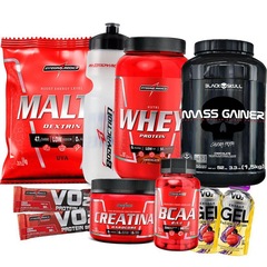 Combo com Whey Nutri Integralmédica Pote 907g + Massa Gainer com 1,5kg + Maltodextrina com 1kg + Cre - Foto 1