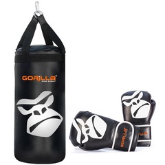 Kit Gorill Saco de Pancada + Luva Boxe e Muay-Thai - Infantil - Foto 6