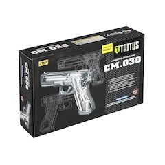 Pistola Airsoft Elétrica Cyma Glock G18C CM.030 Semi-Metal Bivolt + BBs BB King 0.12g - Foto 9
