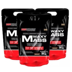 Kit Hipercalórico Bodybuilders Waxy Mass - Chocolate - 3kg - 3 Unidades - Foto 1