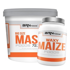 Kit Ganho De Peso - Hipercalorico BrnFoods -Morango - 6kg + Waxy Maize - Foto 1