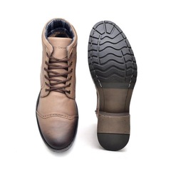 Bota Coturno Reta Oposta em Couro - Masculina - Foto 2