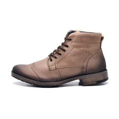 Bota Coturno Reta Oposta em Couro - Masculina - Foto 3