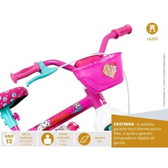 Bicicleta Caloi Barbie com Rodinha - Aro 12 - Infantil - Foto 8