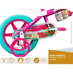 Bicicleta Caloi Barbie com Rodinha - Aro 12 - Infantil - Foto 9