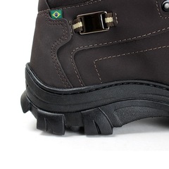 Bota Adventure Coturno Forrado Sola Borracha Macio - Masculina - Foto 3