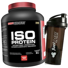 Whein Protein Iso Bodybuilders - Baunilha - 2kg  + Fuel Shaker - Foto 1