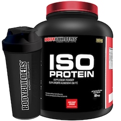 Whey Protein Isolado Bodybuilders - Morango - 2Kg + Coqueteleira - Foto 1