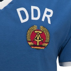 Camisa Liga Retrô DDR 1974 Alemanha Oriental - Masculina - Foto 4