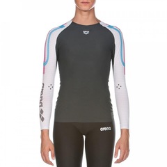 Camiseta de Manga Longa Arena Carbon Compression - Feminino - Foto 3