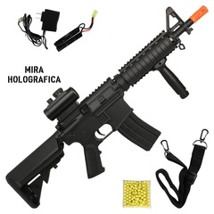 Rifle Airsoft Elétrico Cyma M4 CM176 + Red Dot Rifle Scope 1x30 11mm/22mm - Foto 1