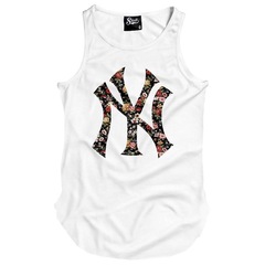 Camiseta Regata Longline Skull Clothing NY Floral - Masculina - Foto 1