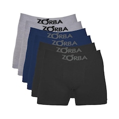Kit Cuecas Boxer Zorba Algodão Sem Costura - 6 Unidades - Masculina - Foto 1