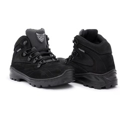 Bota Coturno Acero Cano Baixo Couro Antiderrapante - Adulto - Foto 4