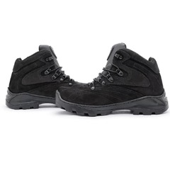 Bota Coturno Acero Cano Baixo Couro Antiderrapante - Adulto - Foto 1