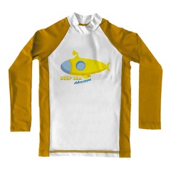 Camiseta Manga Longa de Lycra Comfy Deep Sea - Infantil - Foto 1
