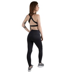 Conjunto Calif: Calça Legging + Top Fitness Cruzado - Feminino - Foto 3