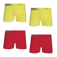 Cueca Boxer Lupo Microfibra sem Costura - Adulto - 4 unidades - Foto 1