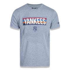 Camiseta New Era MLB New York Yankees Color Stripe Division Mescla - Masculina - Foto 1