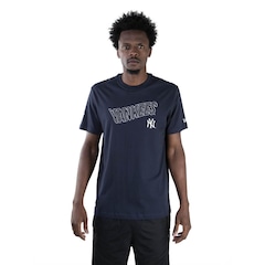 Camiseta New Era MLB New York Yankees Outline Pontilhado - Masculina - Foto 1