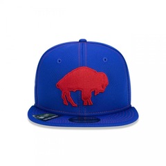 Boné Aba Reta New Era 9Fifty On-Field Coleção Sideline NFL Buffalo Bills - Snapback - Adulto - Foto 1