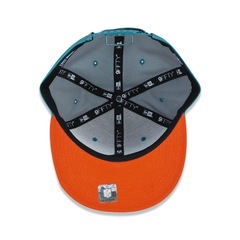 Boné Aba Reta New Era 9Fifty On-Field Coleção Sideline NFL Miami Dolphins - Ajustável- Adulto - Foto 5