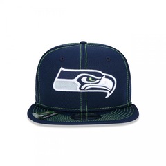 Boné Aba Reta New Era 9Fifty On-Field Coleção Sideline Nfl Seattle Seahawks - Snapback - Adulto - Foto 6