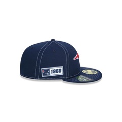 Boné Aba Reta New Era 59FIFTY NFL New England Patriots On-Field Coleção Sideline - Fechado - Adulto - Foto 6