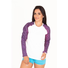 Camisa Manga Longa Raglan Animal Print - Feminina - Foto 1