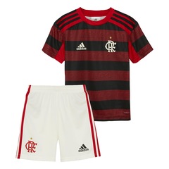 Kit de Futebol Flamengo adidas 1: Camisa + Calção - Infantil - Foto 1