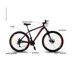 Bicicleta Dropp Aro 29 - Freio a Disco - Câmbio Shimano - 21 Marchas - Foto 5