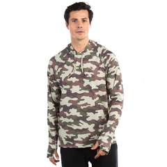 Camiseta Manga Longa UV com Capuz e Encaixe de Dedo Extreme UV Camuflada Militar - Masculina - Foto 3