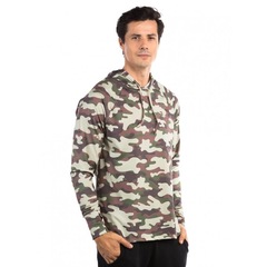 Camiseta Manga Longa UV com Capuz e Encaixe de Dedo Extreme UV Camuflada Militar - Masculina - Foto 4