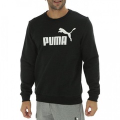 Blusa de Moletom Puma Ess Logo Crew - Masculina - Foto 1