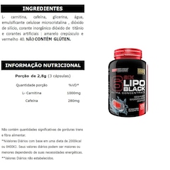 Termogênico Bodybuilders Lipo 6 Black - 120 Cápsulas - Foto 2