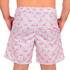 Short Praia Modaze Slim Flamingo - Masculino - Foto 2